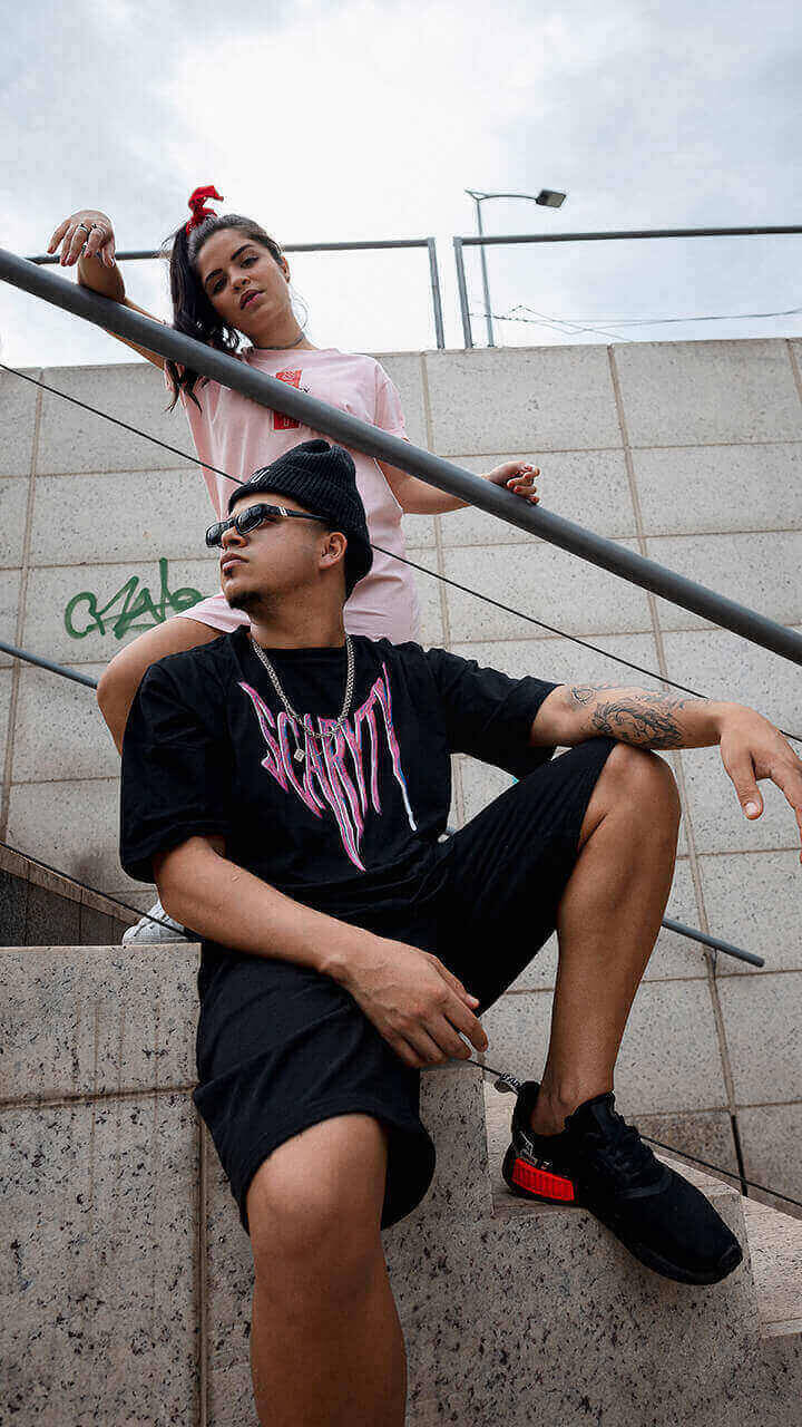 OVERSIZED DISSOLVE E SCRT RED BOX LOGO MASCULINO E FEMININO